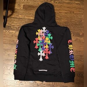 Chrome Hearts Multi Color Cross Cemetery Zip Up Hoodie